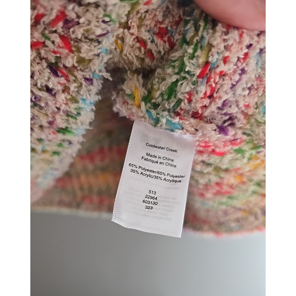 Coldwater Creek Multicolor Colorful Preppy Pullover Sweater Womans Size Medium - Picture 5 of 5